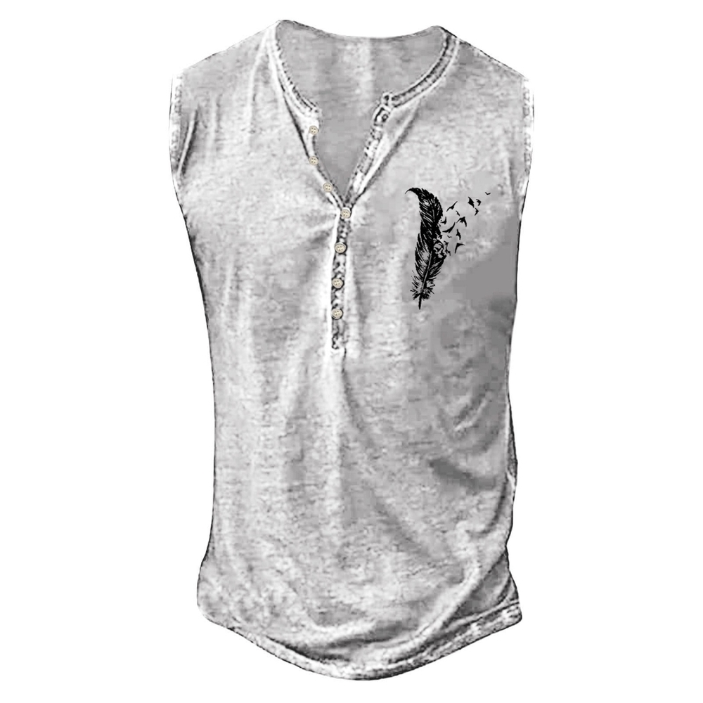 FRXSWW Mens Shirts Summer Vintage Distressed Basic